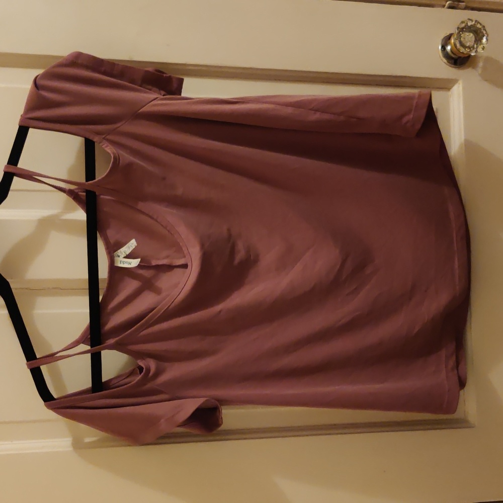 Mudd Short Sleeve Cold Shoulder Top Size L